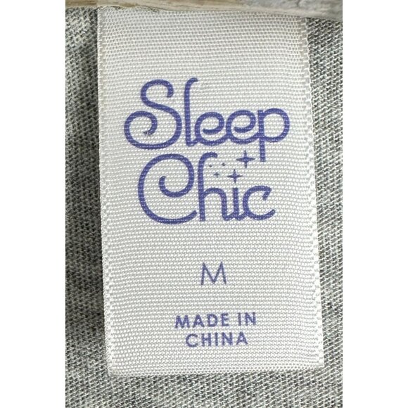 Sleep Chic Pajama Women M Gray Snowflake Long-Sleeve - Picture 4 of 10